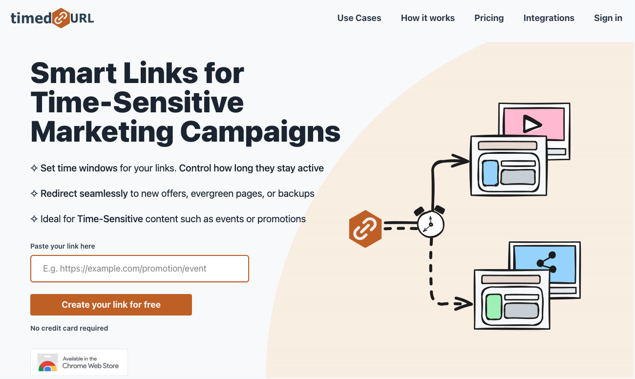 TimedURL Landing Page